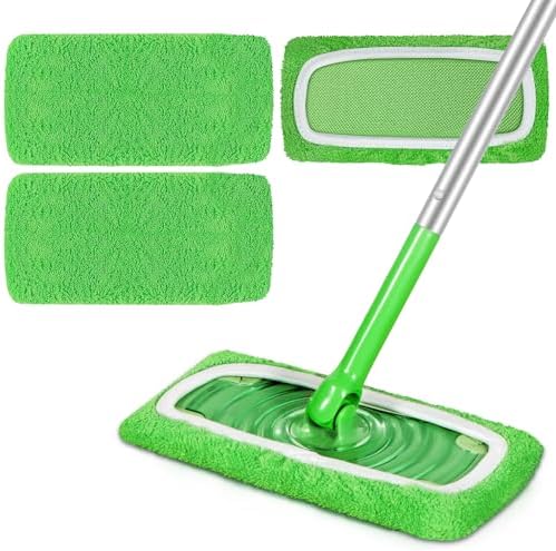 ZHAYAO Reusable Microfiber Mop Pads 3 Pack for Swiffer Sweeper