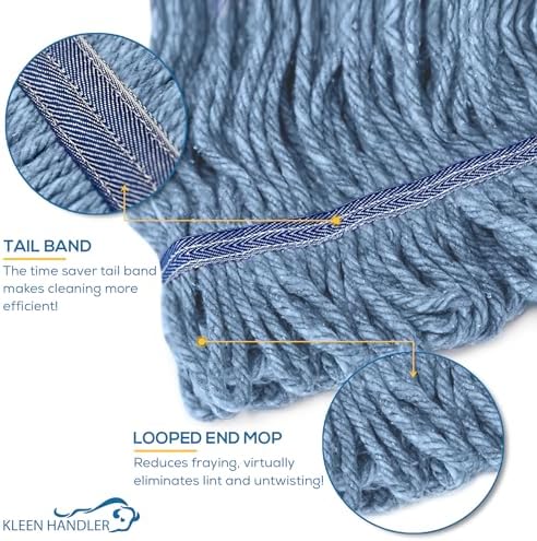 KLEEN HANDLER Heavy Duty Mop Head Refill Pack of 6 1
