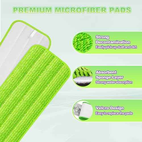 8 Pack Reusable Mop Pads for Swiffer PowerMop