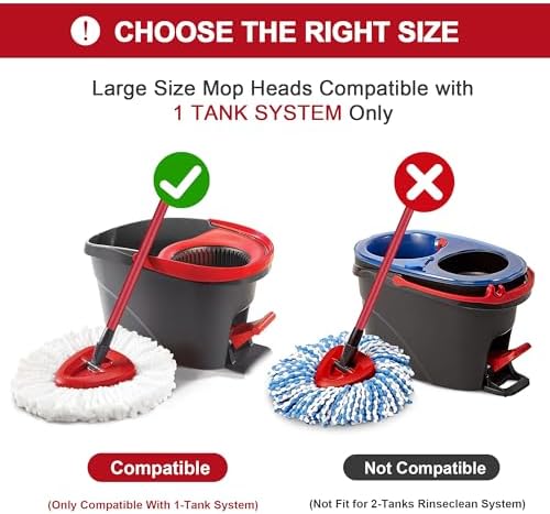 Tidy Monster O-Ceda Easy Wrin Spin Mop Replacement 8-Pack