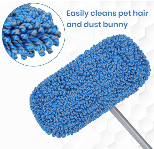 TrueYee 2 Pack Microfiber Mop Replacement Pads for Dry and Wet Cleaning