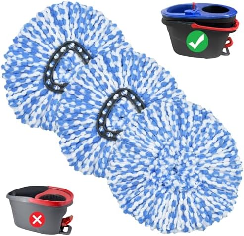 DLAIMI 3 Pack Mop Heads for RinseClean 2-Tank System