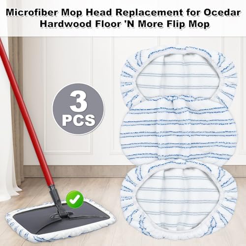 O-Cedar Mop Refills 3 Pack Replacement Pads 15x8 Flat