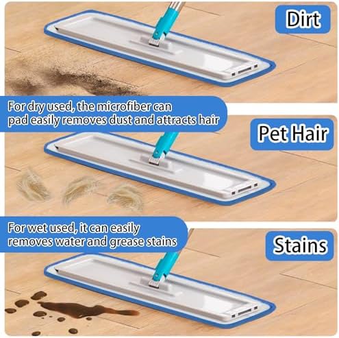 4 PCS Microfiber Mop Pads for Hardwood Floors