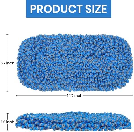 TrueYee 2 Pack Microfiber Mop Replacement Pads for Dry and Wet Cleaning