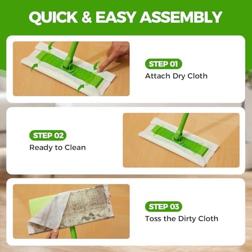 UKEENOR Dry Mop Refills - 160 Count Electrostatic Dusting Cloths