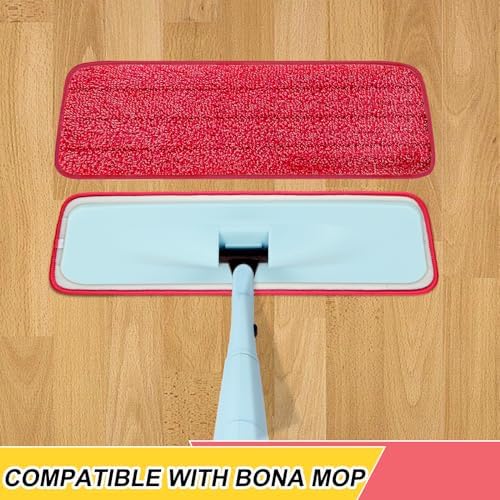 ZIYUNBIXI 165 Inch Reusable Microfiber Mop Pads 6 Pack