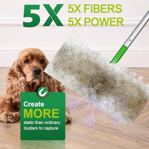 YHOVID Heavy Duty Dry Mop Pads for Swiffer 30 Count Replacement