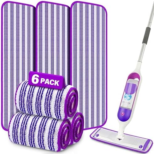 FORSPEEDER 6 Pack Reusable Mop Pads for Swiffer PowerMop 1