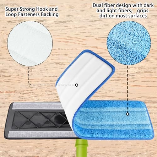 4 PCS Microfiber Mop Pads for Hardwood Floors