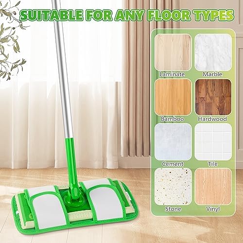 UMAYCOOL Microfiber Mop Pads 4 Pack Wet Dry Reusable