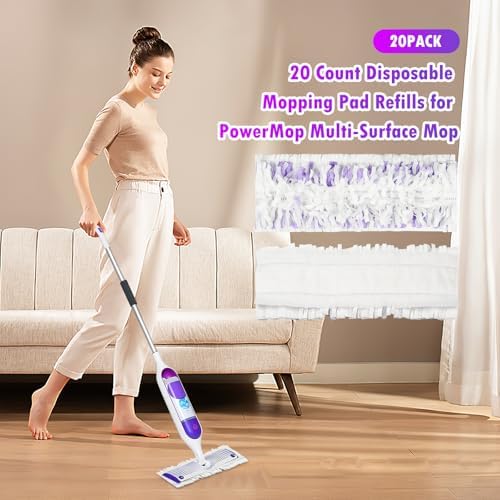 20 Pack NIXOOT PowerMop Mopping Pad Refills