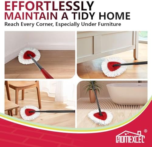 HOMEXCEL 6-Pack Mop Heads for O-Cedar EasyWring Spin Mop