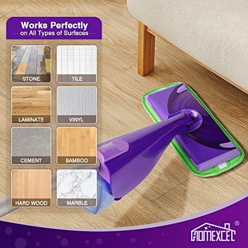 HOMEXCEL Microfiber Mop Pads Refill Pack of 4