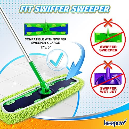 KEEPOW Reusable XL Mop Pads 4 Pack
