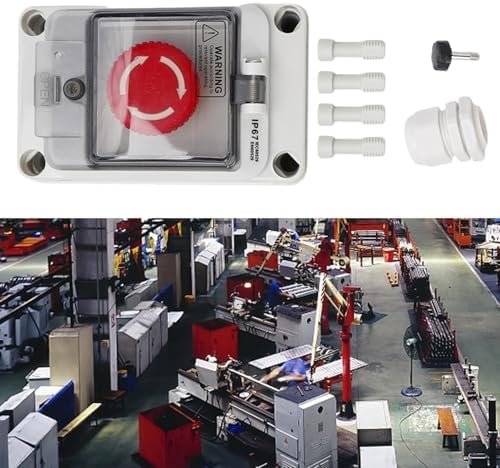 Marebm E-Stop Push Switch with Plastic Box 1