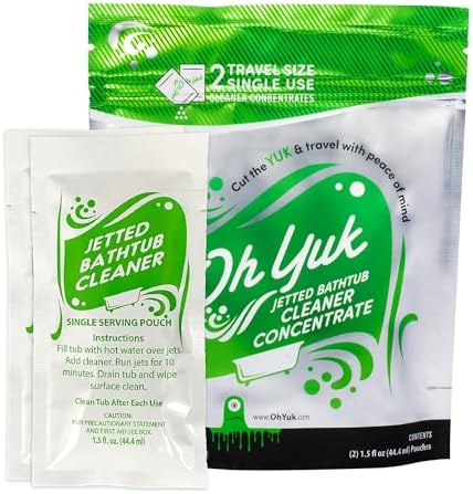 Oh Yuk Jetted Bathtub Cleaner - 2 Travel Pouches 1