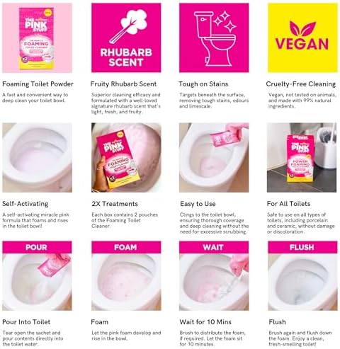 Stardrops The Pink Stuff Toilet Cleaner Foaming Power Fresh Shine and Deep Clean