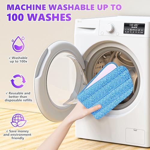ILAVCOOL 6 Pack Reusable Mop Pads for Swiffer PowerMop