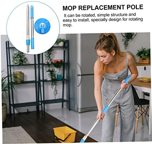 Ipetboom Mop Pole Replacement Stainless Steel Rod Rotating Handle