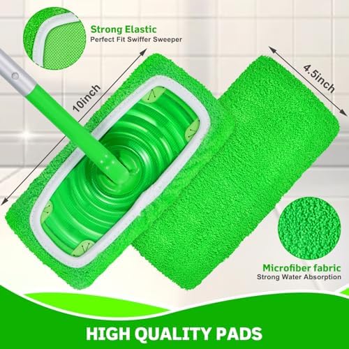 ZHAYAO Reusable Microfiber Mop Pads 3 Pack for Swiffer Sweeper