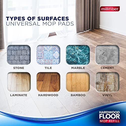 Millifiber Microfiber Mop Refills 15x8 Inches 3-Pack