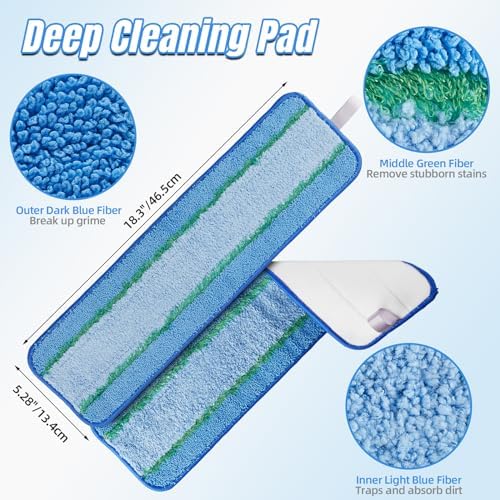3 Pack Deep Cleaning Pads for Bona Mop Replacement