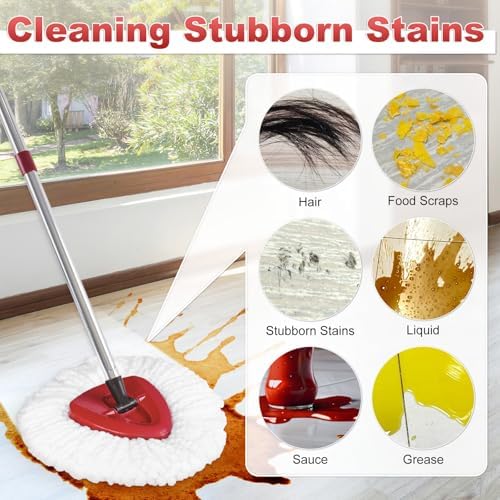 DLAIMI Spin Mop Replacement Set for Ocedar EasyWring 1-Tank System