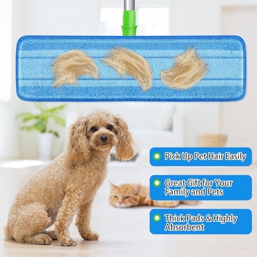 4 PCS Microfiber Mop Pads for Hardwood Floors