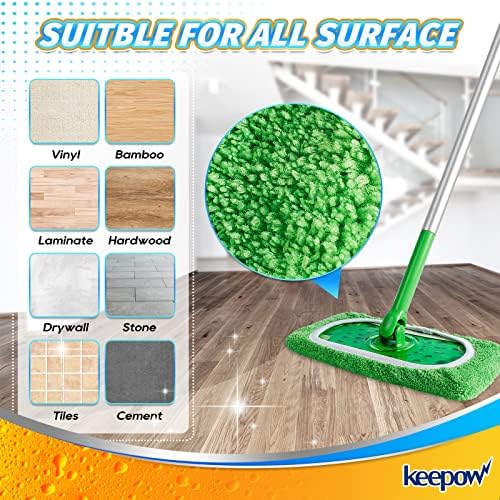 KEEPOW 8 Pack Reusable Mop Pads for Swiffer