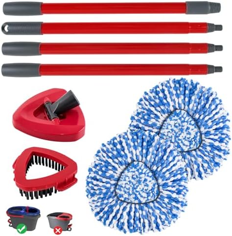 Heuihm Spin Mop Replacement Set for Ocedar Rinseclean 2 Tank System