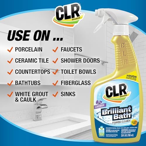 CLR Brilliant Bath Foaming Action Cleaner Spray - 26 Ounce Pack of 2