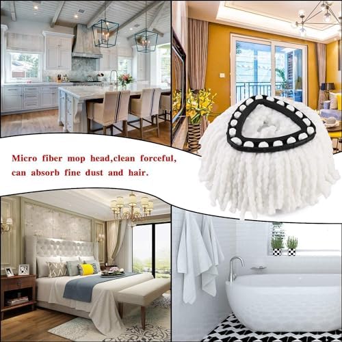 CCMRCQ Spin Mop Replacement Head 3 Pack