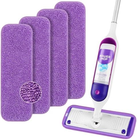 HOMEXCEL Reusable Microfiber Mop Pads for Swiffer PowerMop
