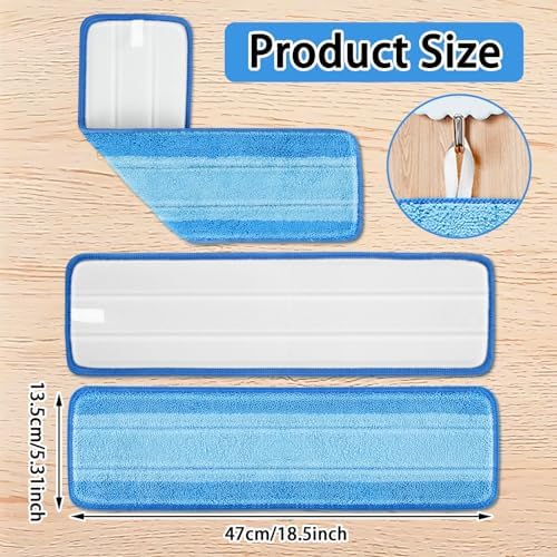4 PCS Microfiber Mop Pads for Hardwood Floors