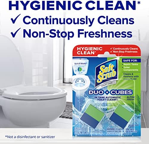 Soft Scrub Toilet Cleaner Duo-Cubes Alpine Fresh 4 Count