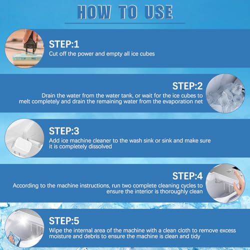 iaredon Ice Machine Cleaner Descaler Tablets 12 Count
