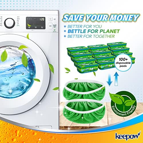 KEEPOW 8 Pack Reusable Mop Pads for Swiffer