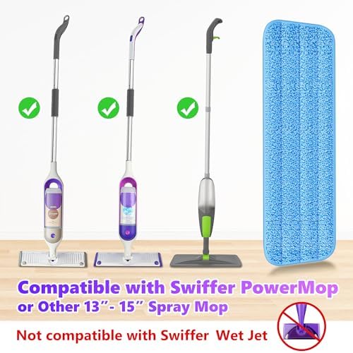 ILAVCOOL 6 Pack Reusable Mop Pads for Swiffer PowerMop