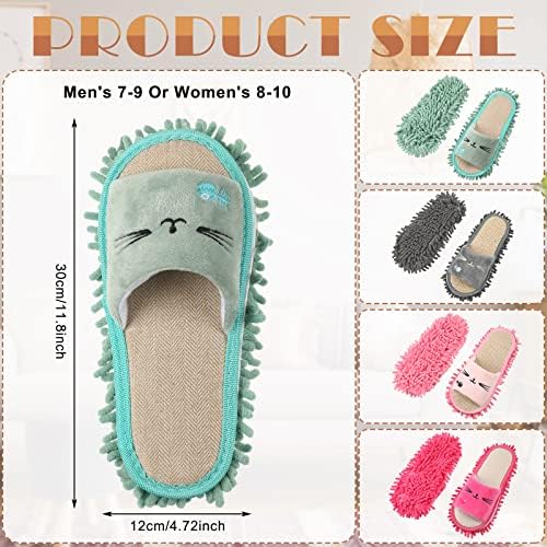 Wesiti 4 Pairs Microfiber Mop Slippers for Women 1
