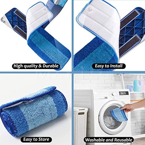 3 Pack Microfiber Mop Pads Compatible with Bona 18 Inch