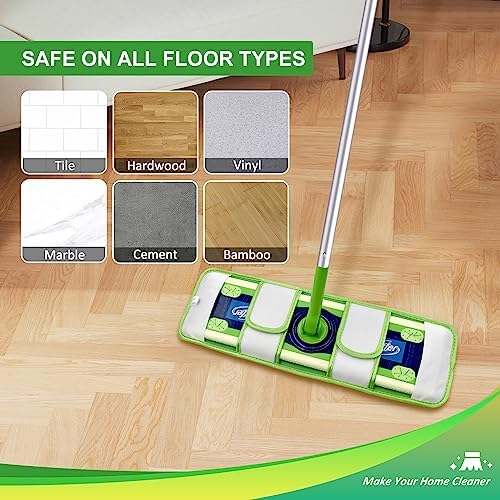 GFRED 4 Pack Swiffer XL Mop Pads Reusable Wet Dry