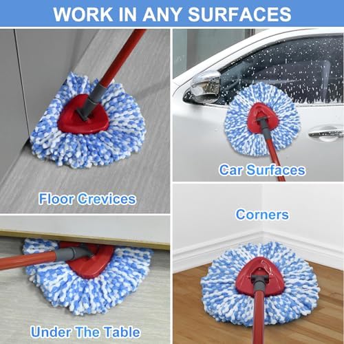 DLAIMI Spin Mop Replacement Heads Combo Set