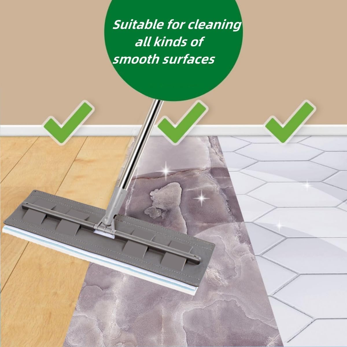 BAISENJIE 13 Magic Sponge Mop Pad Refill 1