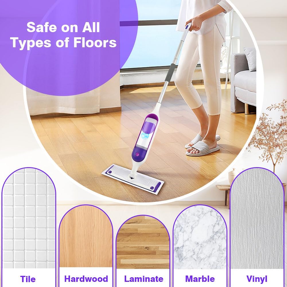 HOMEXCEL Microfiber Mop Pads 24 Count for Swiffer Powermop