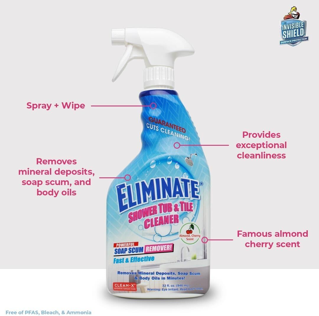 Clean-X Eliminate Shower Tub Tile Cleaner - 32 Fl Oz