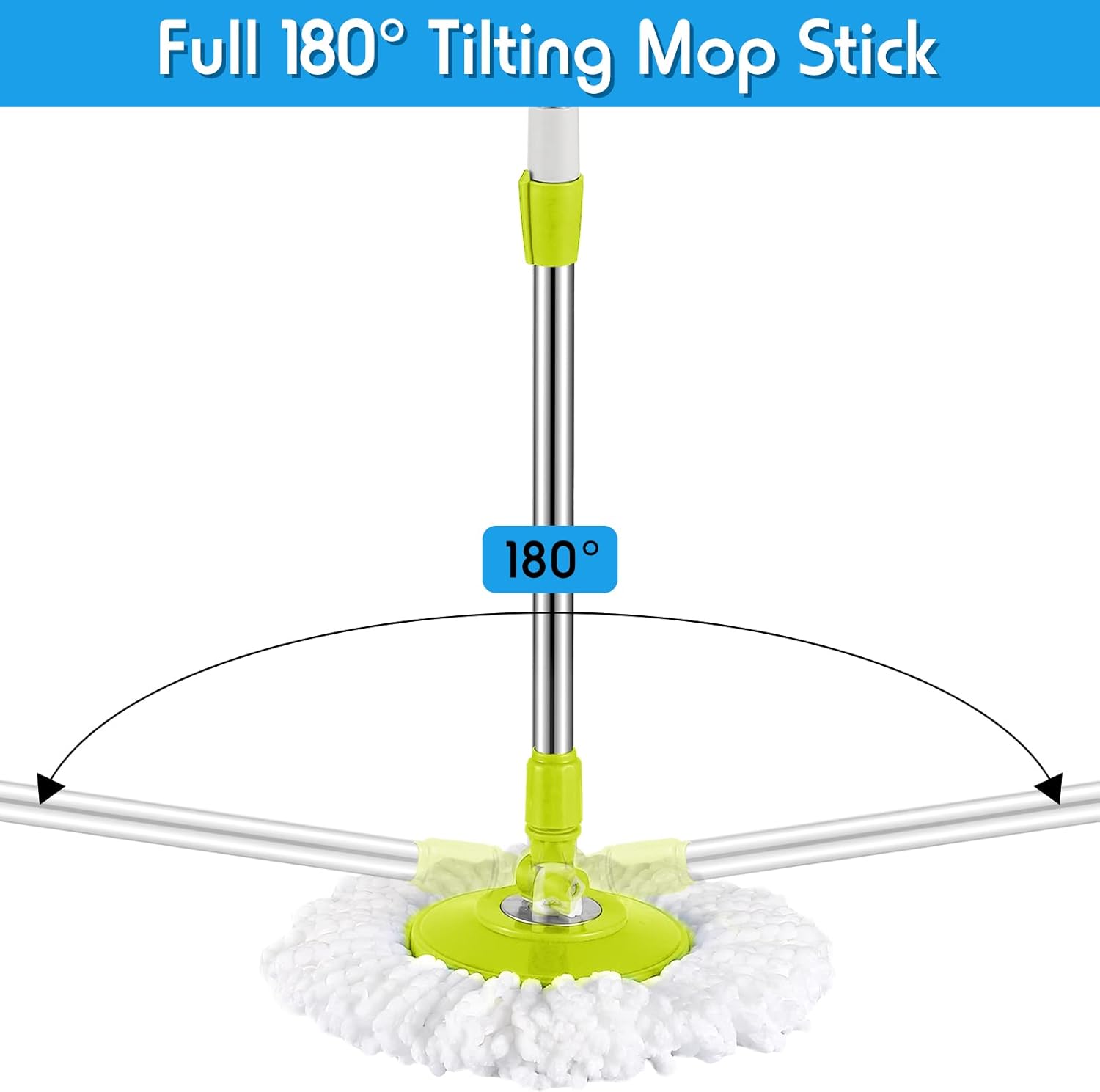 Rtteri Spin Mop Handle Replacement Green