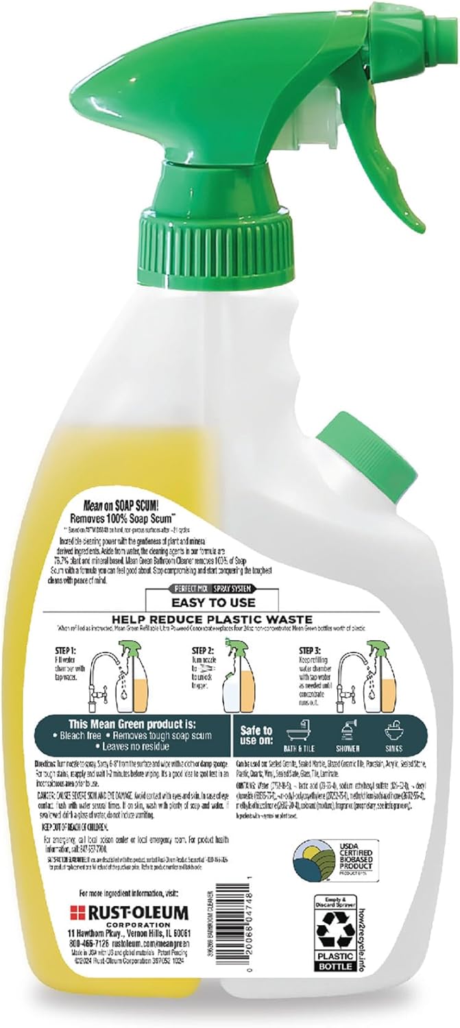 Mean Green Refillable Ultra Power Concentrate Bathroom Cleaner 143 Ounce