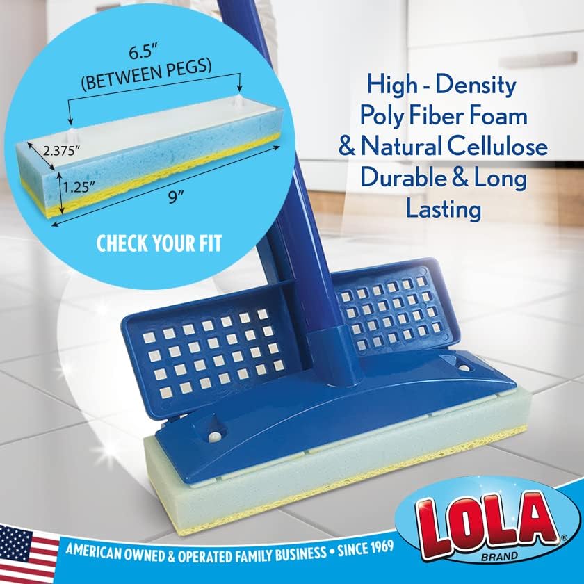 Lola Replacement Sponge Mop Head - 9 Head Foam Cellulose