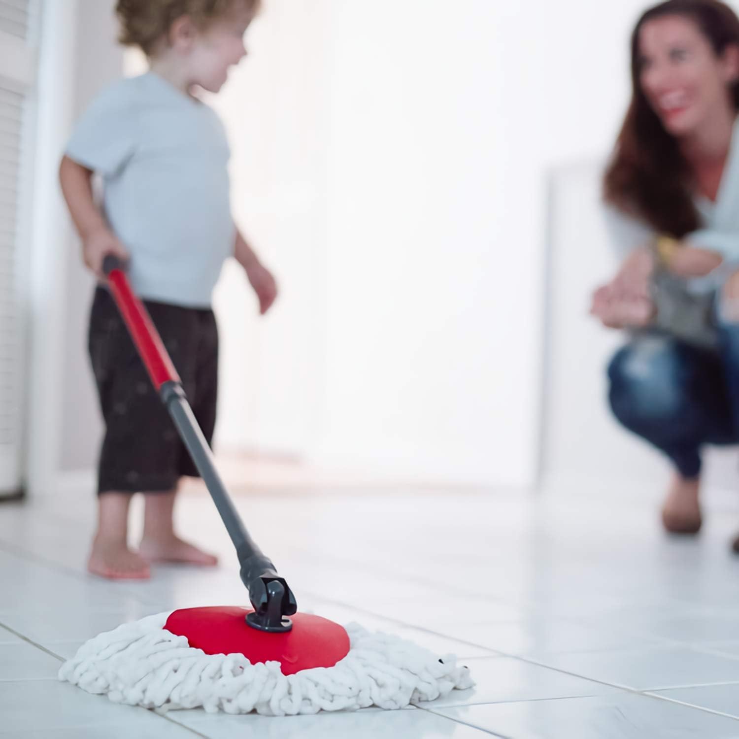 4 Pack Microfiber Spin Mop Refill Heads for Hard Floors